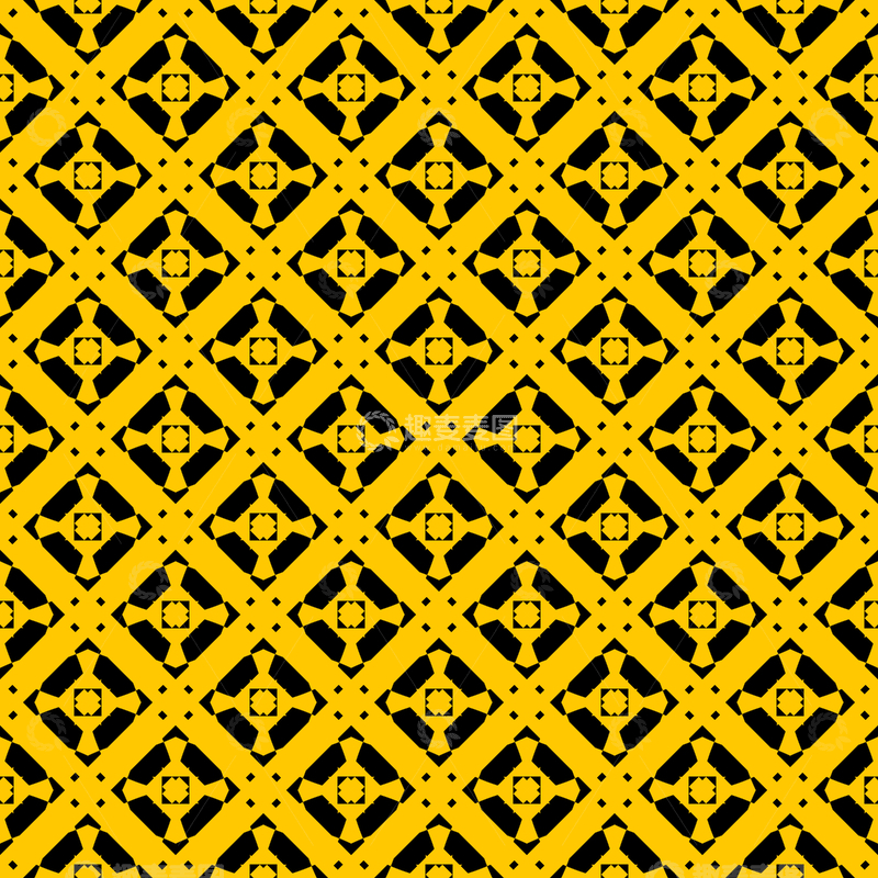 源文件下载【趣麦麦图】黄黑几何花纹背景图577