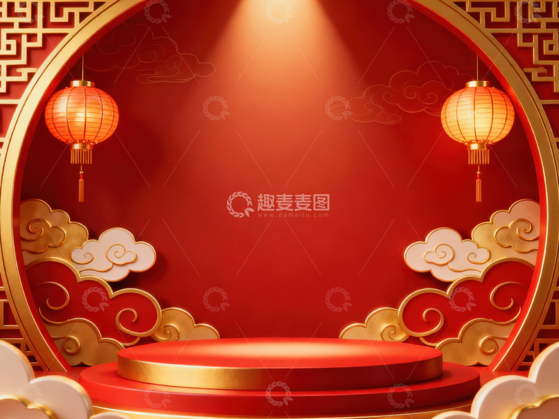 高清大图下载【趣麦麦图】 新年元旦春节背景_普屏157