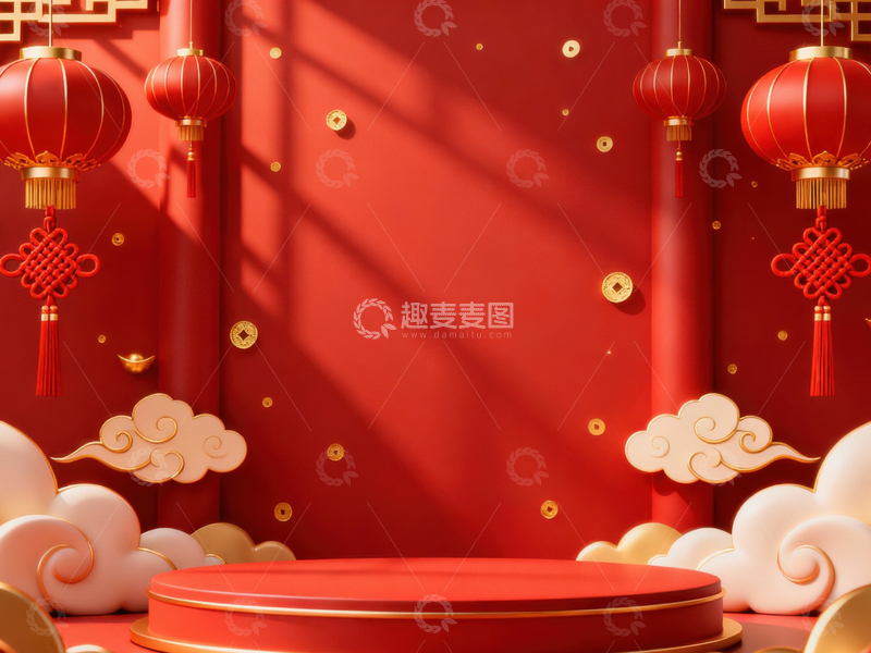 高清大图下载【趣麦麦图】 新年元旦春节背景_普屏159