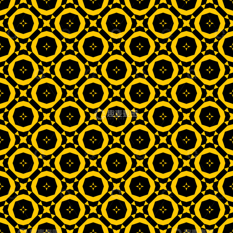 源文件下载【趣麦麦图】黄黑几何花纹背景图589