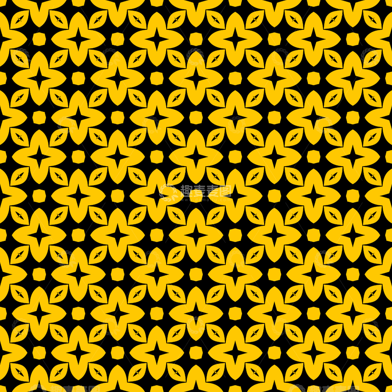 源文件下载【趣麦麦图】黄黑几何花纹背景图537