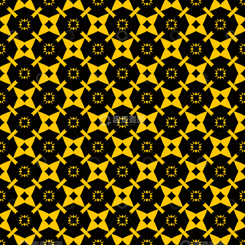 源文件下载【趣麦麦图】黄黑几何花纹背景图521
