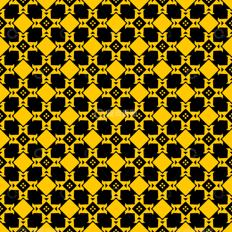 源文件下载【趣麦麦图】黄黑几何花纹背景图550