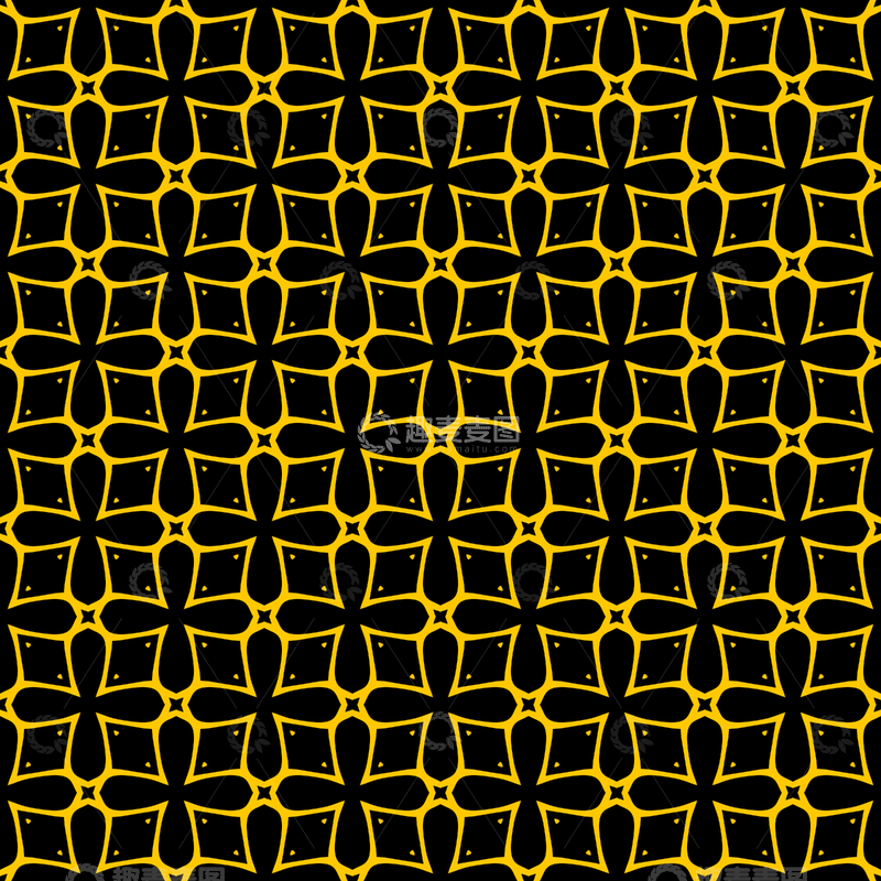 源文件下载【趣麦麦图】黄黑几何花纹背景图554