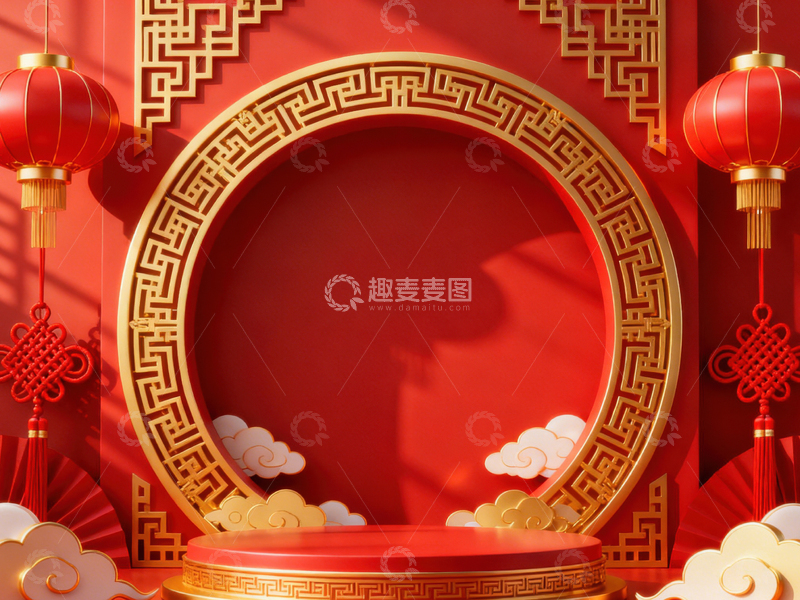 高清大图下载【趣麦麦图】新年元旦春节背景_普屏200