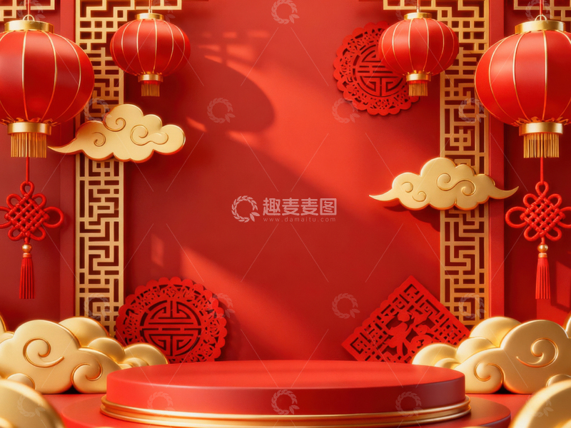 高清大图下载【趣麦麦图】新年元旦春节背景_普屏179