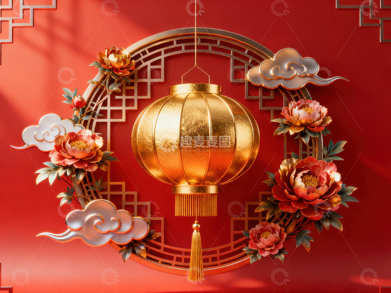 高清大图下载【趣麦麦图】新年元旦春节背景_普屏192