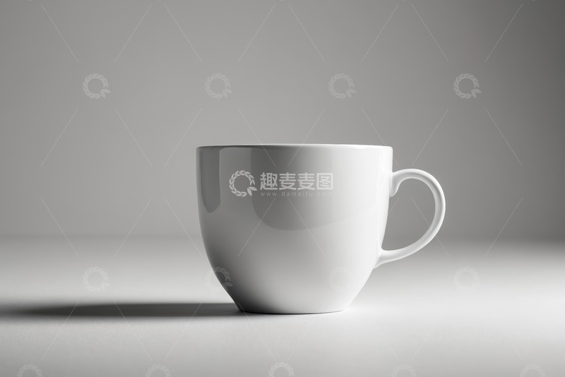 高清大图下载【趣麦麦图】白色马克杯静物特写