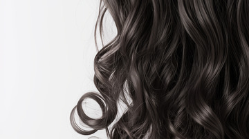 柔顺波浪卷发特写