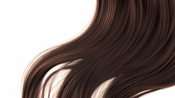 柔顺棕色长发特写