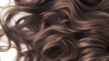 柔顺波浪长头发特写