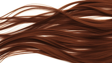 棕色飘逸长发特写