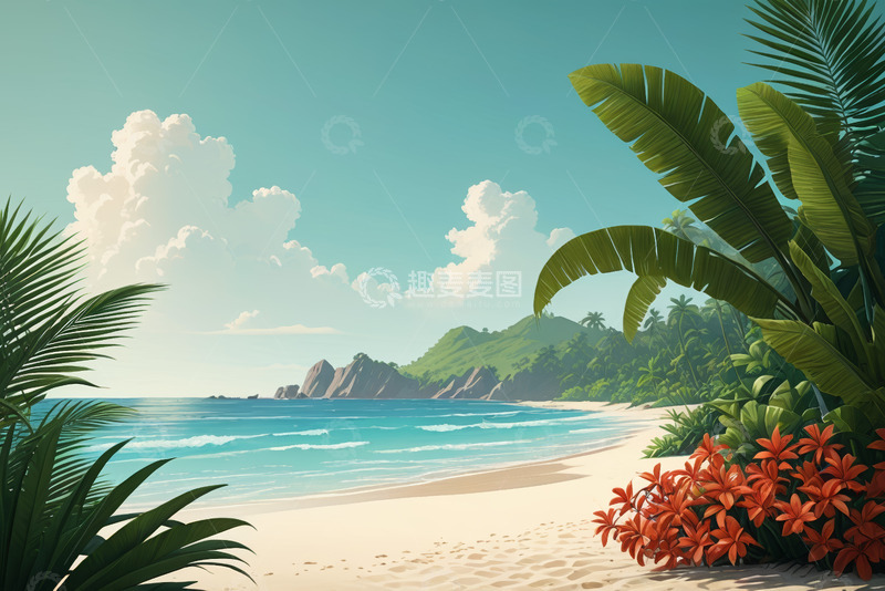 高清大图下载【趣麦麦图】热带海滩自然风光
