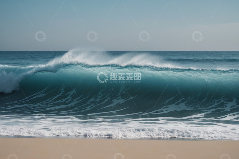 高清大图下载【趣麦麦图】海边翻涌的波浪景象