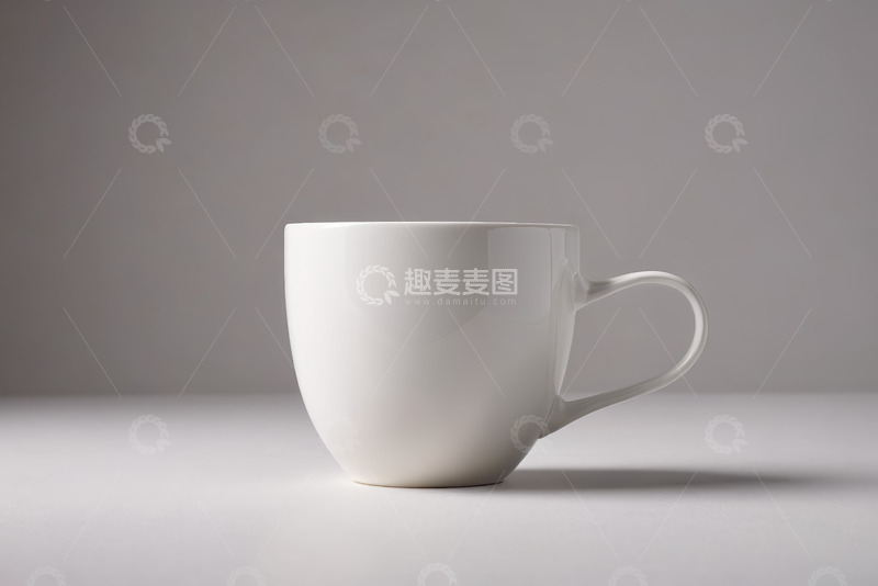 高清大图下载【趣麦麦图】白色马克杯静物特写