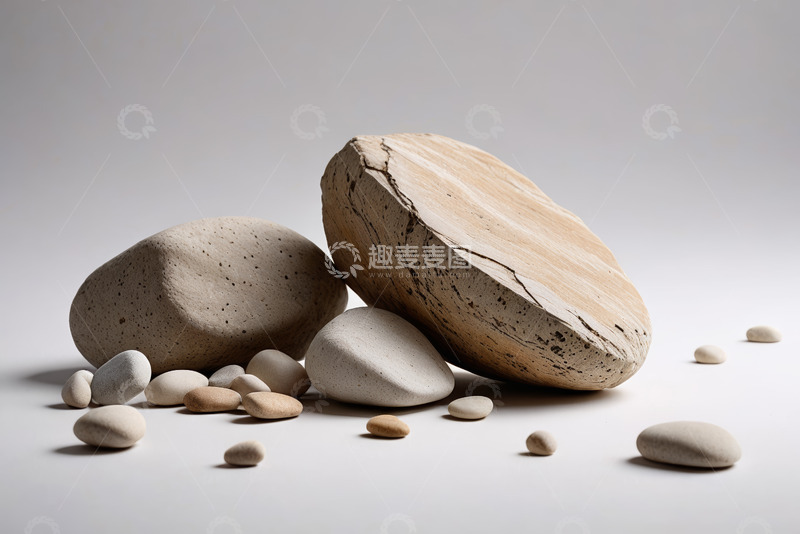 高清大图下载【趣麦麦图】多块大小不一石头静物素材