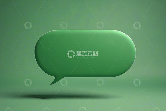 绿色立体对话气泡素材