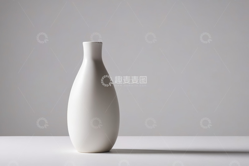 高清大图下载【趣麦麦图】白色简约花瓶静物展示