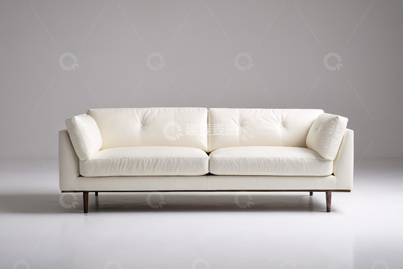高清大图下载【趣麦麦图】白色现代双人沙发展示