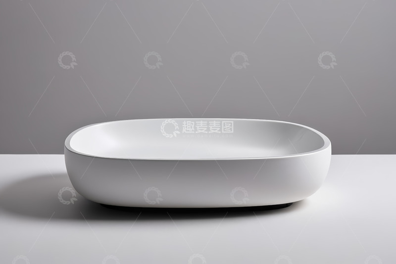 高清大图下载【趣麦麦图】白色椭圆形盘子静物展示