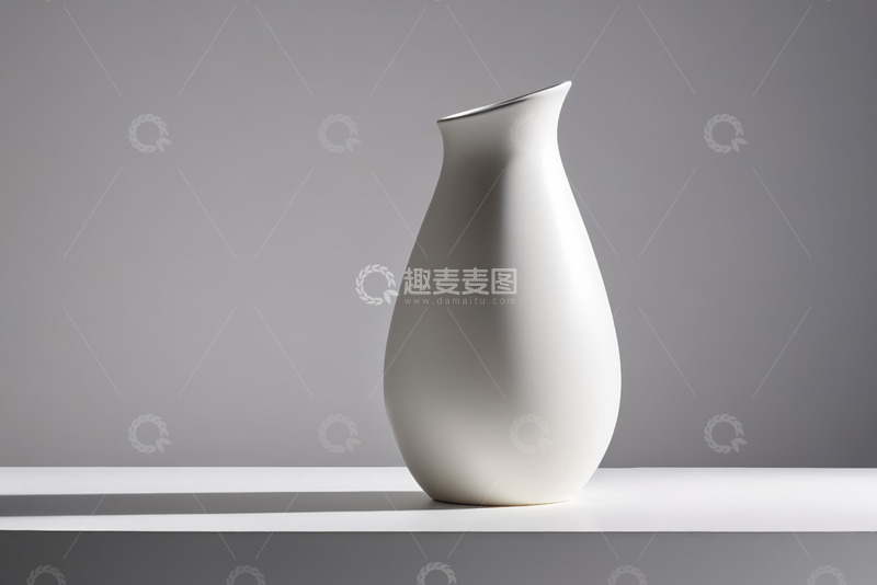 高清大图下载【趣麦麦图】白色花瓶静物特写