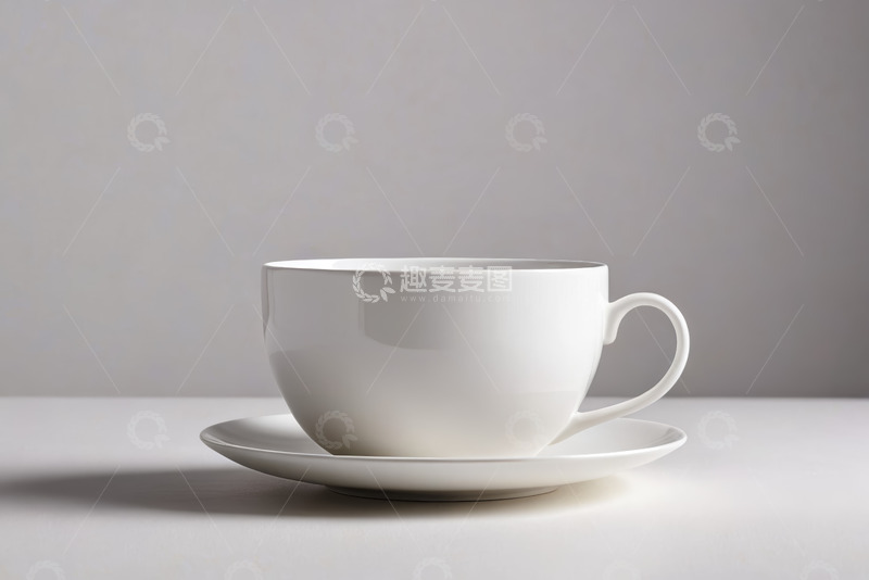 高清大图下载【趣麦麦图】白色陶瓷咖啡杯特写