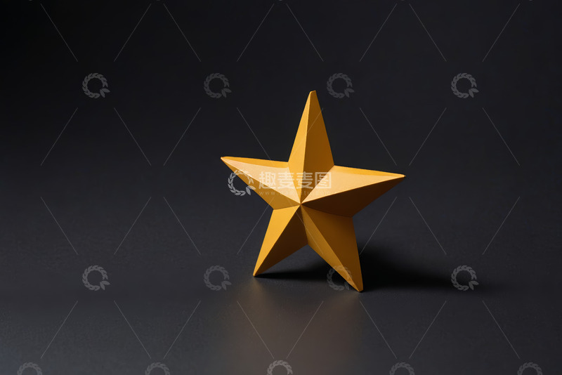 高清大图下载【趣麦麦图】黄色五角星装饰静物
