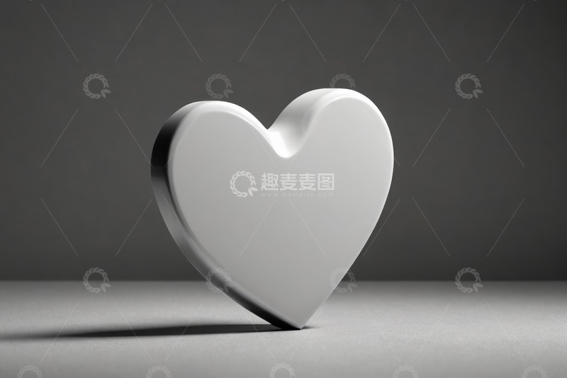 高清大图下载【趣麦麦图】白色心形物体特写