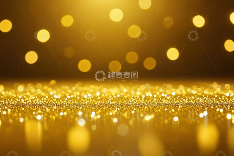 高清大图下载【趣麦麦图】金色光斑闪光背景