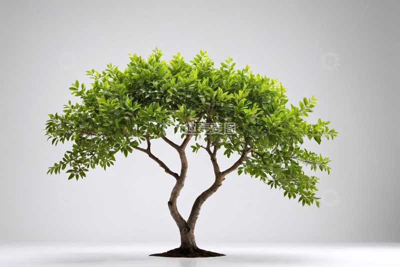 高清大图下载【趣麦麦图】绿色单棵树木特写