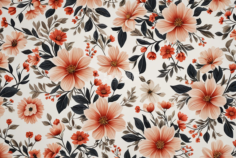 高清大图下载【趣麦麦图】花卉装饰图案背景