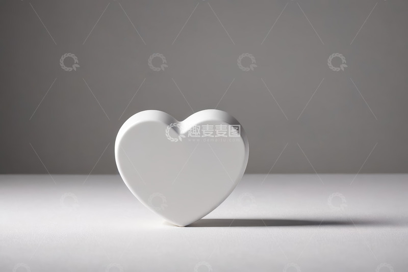 高清大图下载【趣麦麦图】白色心形物体特写