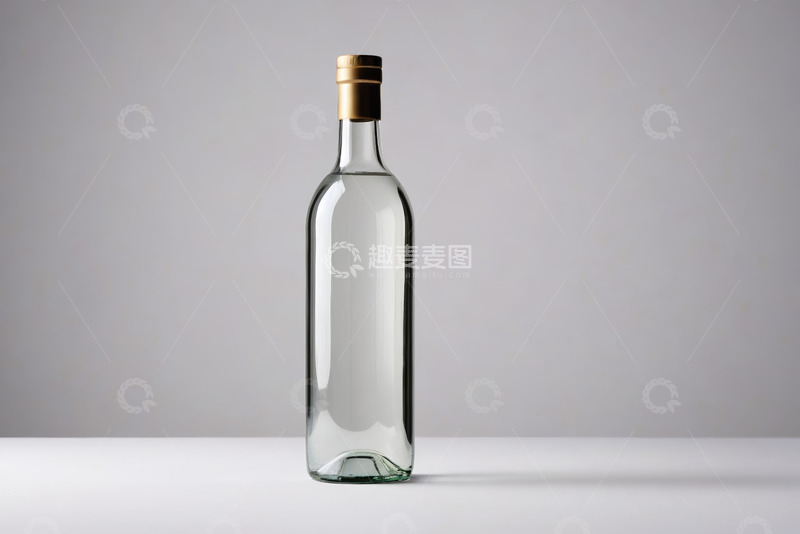 高清大图下载【趣麦麦图】透明玻璃酒瓶静物展示