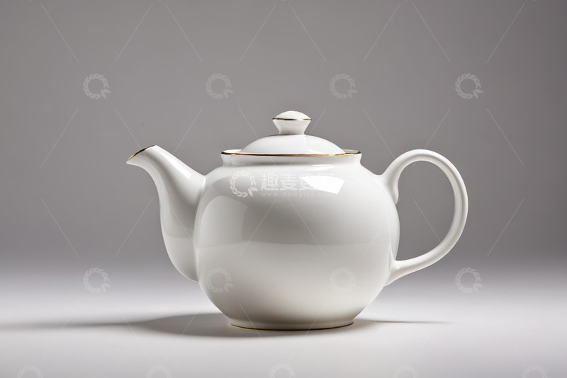 高清大图下载【趣麦麦图】白色茶壶特写素材