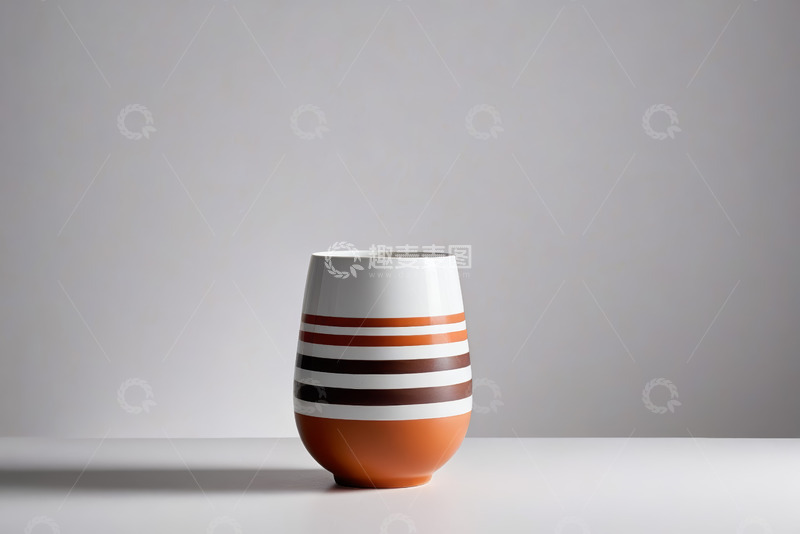 高清大图下载【趣麦麦图】条纹杯子特写静物素材
