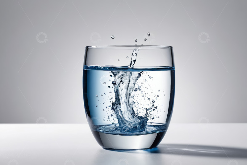 高清大图下载【趣麦麦图】水杯中水溅起的瞬间