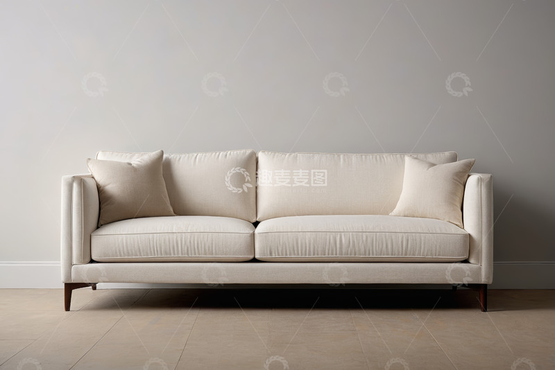 高清大图下载【趣麦麦图】米色双人沙发家居场景