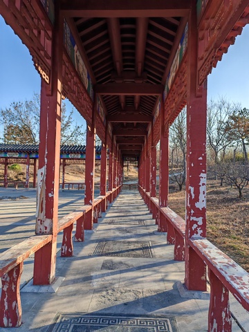 古风长廊建筑景观摄影