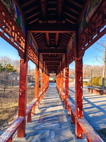 传统长廊风景摄影