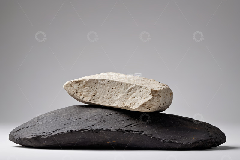 高清大图下载【趣麦麦图】两块石头堆叠静物素材