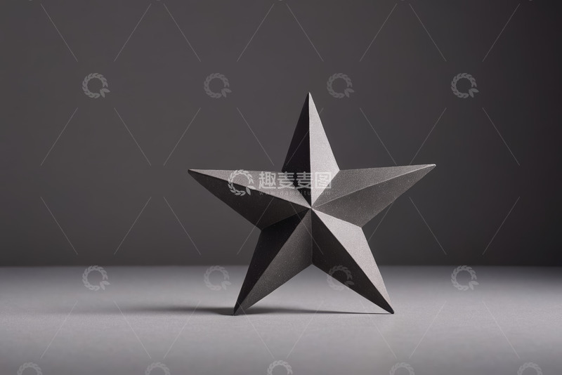 高清大图下载【趣麦麦图】立体五角星装饰摆件