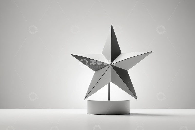 高清大图下载【趣麦麦图】立体五角星模型展示