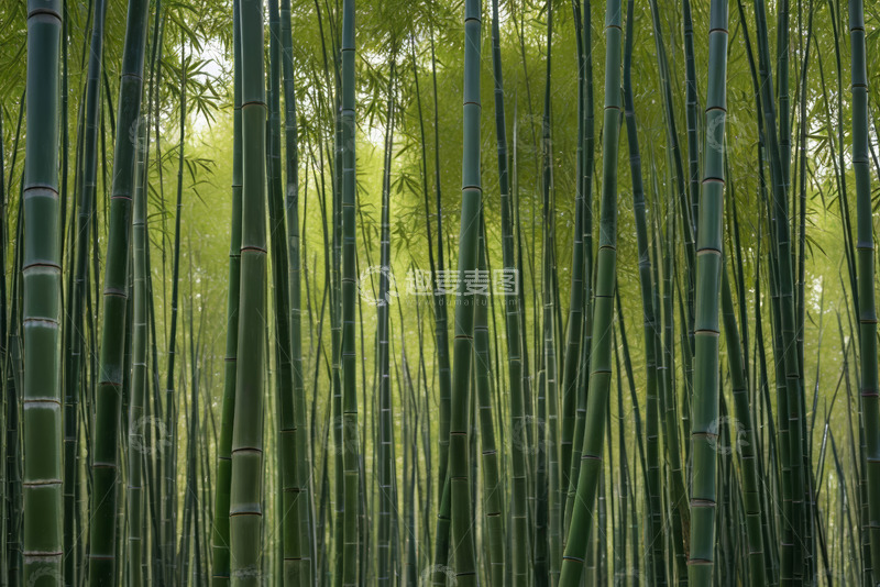高清大图下载【趣麦麦图】茂密翠绿的竹林风景