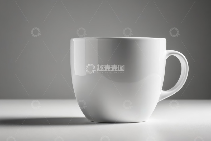 高清大图下载【趣麦麦图】白色马克杯静物展示