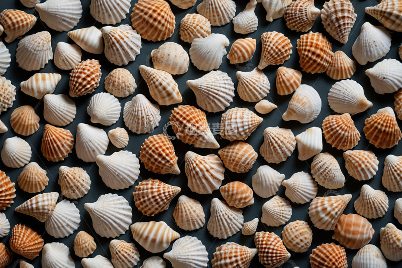 高清大图下载【趣麦麦图】多样贝壳排列展示