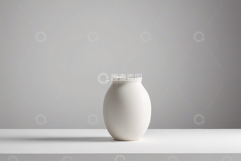 高清大图下载【趣麦麦图】白色陶瓷花瓶静物展示