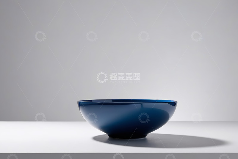 高清大图下载【趣麦麦图】蓝色碗静物特写