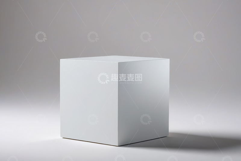 高清大图下载【趣麦麦图】白色立方体静物展示