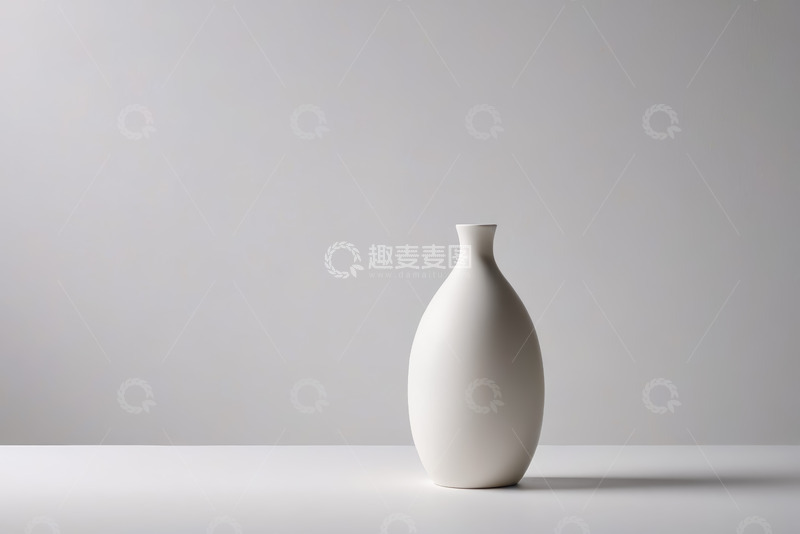 高清大图下载【趣麦麦图】白色陶瓷花瓶特写