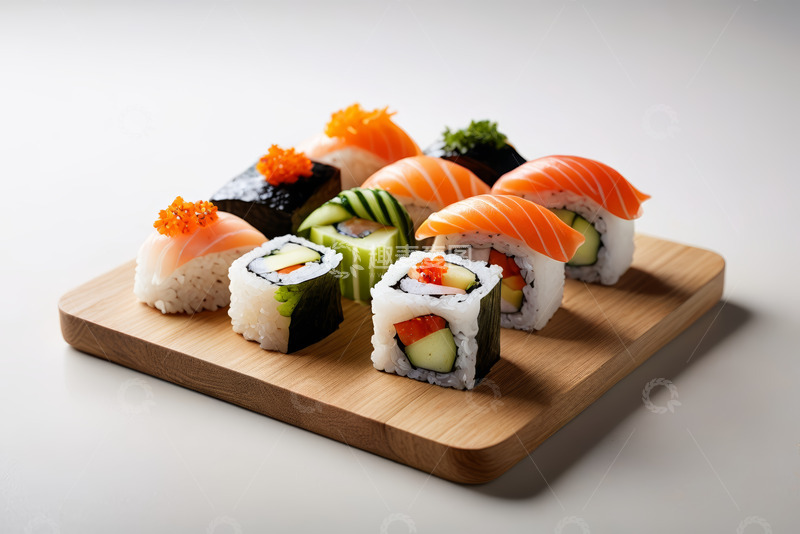 高清大图下载【趣麦麦图】多样寿司摆盘展示